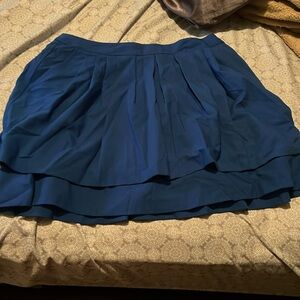 H&M Royal blue double layered pleated skirt